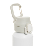 Gourde de sport en acier recyclé avec bouchon antifuite 600 ml couleur blanc septième vue