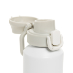 Gourde de sport en acier recyclé avec bouchon antifuite 600 ml couleur blanc huitième vue