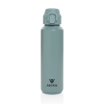 Gourde de sport en acier recyclé avec bouchon antifuite 600 ml couleur vert vue avec logo