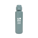 Gourde de sport en acier recyclé avec bouchon antifuite 600 ml couleur vert avec zone d'impression