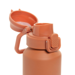 Gourde de sport en acier recyclé avec bouchon antifuite 600 ml couleur orange huitième vue