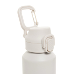 Gourde de sport en acier recyclé avec bouchon antifuite 600 ml couleur beige sixième vue