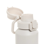 Gourde de sport en acier recyclé avec bouchon antifuite 600 ml couleur beige huitième vue