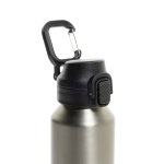 Gourde de sport en acier recyclé avec bouchon antifuite 600 ml couleur argenté sixième vue