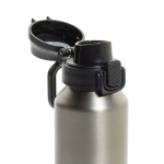 Gourde de sport en acier recyclé avec bouchon antifuite 600 ml couleur argenté septième vue