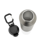 Gourde de sport en acier recyclé avec bouchon antifuite 600 ml couleur argenté huitième vue