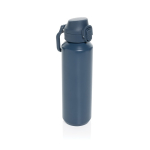 Gourde de sport en acier recyclé avec bouchon antifuite 600 ml couleur bleu marine