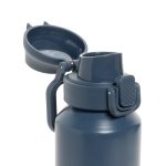 Gourde de sport en acier recyclé avec bouchon antifuite 600 ml couleur bleu marine huitième vue