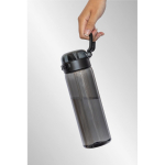 Bouteille de sport en RPET avec bouchon antifuite et paille 800 ml couleur noir vue d'ambiance 2