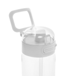 Bouteille de sport en RPET avec bouchon antifuite et paille 800 ml couleur blanc septième vue