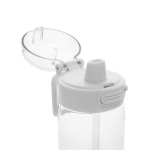 Bouteille de sport en RPET avec bouchon antifuite et paille 800 ml couleur blanc huitième vue