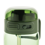 Bouteille de sport en RPET avec bouchon antifuite et paille 800 ml couleur vert sixième vue