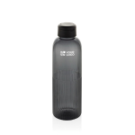 Gourde en RPET au design ondulé avec anse 750 ml couleur noir avec zone d'impression