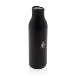 Bouteille écologique avec prise en main à 360° 600 ml Avira Alok couleur noir vue avec logo
