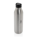 Bouteille écologique avec prise en main à 360° 600 ml Avira Alok couleur argenté vue avec logo