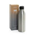Bouteille écologique avec prise en main à 360° 600 ml Avira Alok couleur argenté vue avec boîte