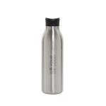 Bouteille écologique avec prise en main à 360° 600 ml Avira Alok couleur argenté avec zone d'impression