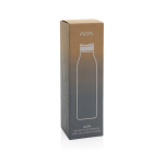 Bouteille écologique avec prise en main à 360° 600 ml Avira Alok couleur bleu marine deuxième vue avec boîte