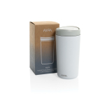 Mug thermos à emporter écologique avec couvercle 400 ml Avira Alix couleur blanc vue avec boîte