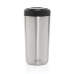 Mug thermos à emporter écologique avec couvercle 400 ml Avira Alix couleur argenté deuxième vue
