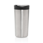 Mug thermos à emporter écologique avec couvercle 400 ml Avira Alix couleur argenté troisième vue