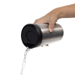 Mug thermos à emporter écologique avec couvercle 400 ml Avira Alix couleur argenté sixième vue