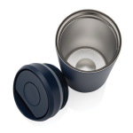 Mug thermos à emporter écologique avec couvercle 400 ml Avira Alix couleur bleu marine cinquième vue
