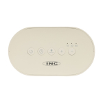 Réveil écologique avec lumière progressive et sons relaxants couleur beige vue avec logo