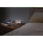 Réveil écologique avec lumière progressive et sons relaxants couleur beige vue d'ambiance 2