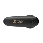 Pistolet de massage en plastique recyclé pour libérer le stress couleur noir vue avec logo