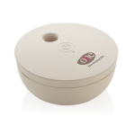Humidificateur rechargeable en plastique recyclé autonomie 6H couleur beige vue avec logo