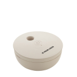 Humidificateur rechargeable en plastique recyclé autonomie 6H couleur beige avec zone d'impression