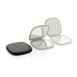 Miroir en plastique recyclé avec double vue standard et grossissement couleur noir vue générale