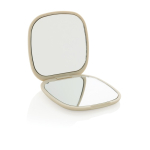 Miroir en plastique recyclé avec double vue standard et grossissement couleur beige
