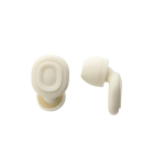 Bouchons d’oreilles en silicone recyclé avec réduction de bruit 36dB couleur beige cinquième vue