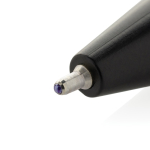 Stylo en plastique recyclé avec encre bleue ultra‑fluide couleur noir quatrième vue