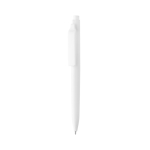 Stylo en plastique recyclé avec encre bleue ultra‑fluide couleur blanc