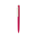 Stylo en plastique recyclé avec encre bleue ultra‑fluide couleur rose