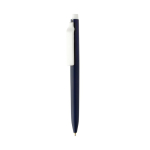 Stylo en plastique recyclé avec encre bleue ultra‑fluide couleur bleu marine