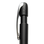 Stylo en plastique recyclé avec recharge Dokumental® à encre bleue couleur noir quatrième vue