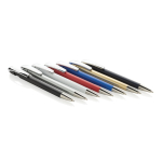 Stylo en plastique recyclé avec recharge Dokumental® à encre bleue couleur noir vue générale