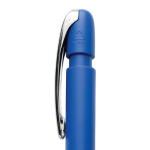 Stylo en plastique recyclé avec recharge Dokumental® à encre bleue couleur bleu quatrième vue