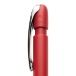 Stylo en plastique recyclé avec recharge Dokumental® à encre bleue couleur rouge quatrième vue