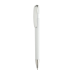 Stylo en plastique recyclé avec recharge Dokumental® à encre bleue couleur blanc