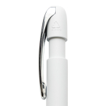 Stylo en plastique recyclé avec recharge Dokumental® à encre bleue couleur blanc quatrième vue