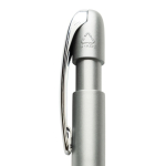 Stylo en plastique recyclé avec recharge Dokumental® à encre bleue couleur gris quatrième vue