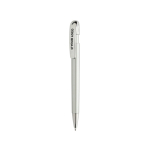 Stylo en plastique recyclé avec recharge Dokumental® à encre bleue couleur gris avec zone d'impression