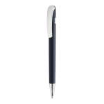 Stylo en plastique recyclé avec recharge Dokumental® à encre bleue couleur bleu marine