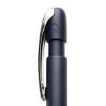 Stylo en plastique recyclé avec recharge Dokumental® à encre bleue couleur bleu marine quatrième vue