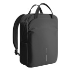 Sac à dos extensible en tissu recyclé avec zip Duo‑Zipper 16” couleur noir dixième vue